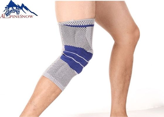 จีน 3D Circular ถักผ้า Patella Sleeve ซิลิโคน Sport กีฬา Elastic Knitted Knee สนับสนุนการวิ่ง Basketball ผู้ผลิต